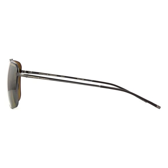 New PORSCHE DESIGN Grey Polarised Square P8936 C Sunglasses Women - Picture 3 of 4